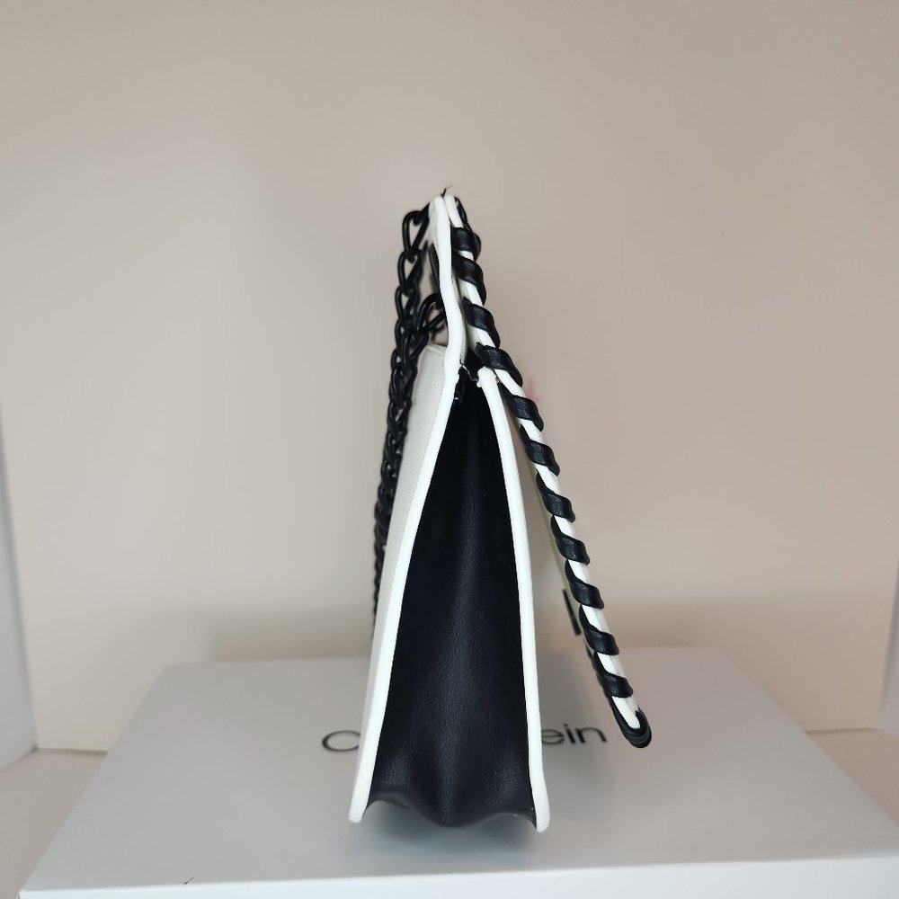Betsey Johnson Whipstitch XOBRIDGE Crossbody Purse - White/Black - NWT - Picture 7 of 10